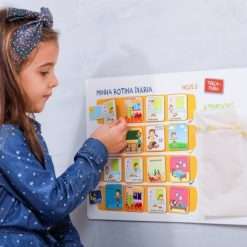 Foto do Mural com Imãs das Rotinas Diárias