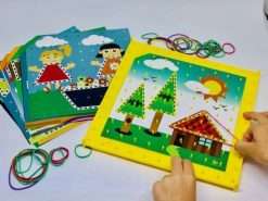 Jogo Terapeutico Caixa de Atividades Placas de Pinos
