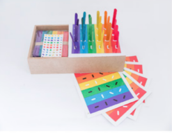 Jogo Educativo Caixa de Palitos Multicoloridos