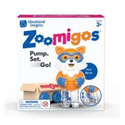 Embalagem do brinquedo ZOOMIGOS Raposa no Carro de Caixa